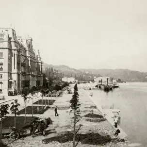 Grand Hotel National Luzern historisches Bild Nationalquai Luzern