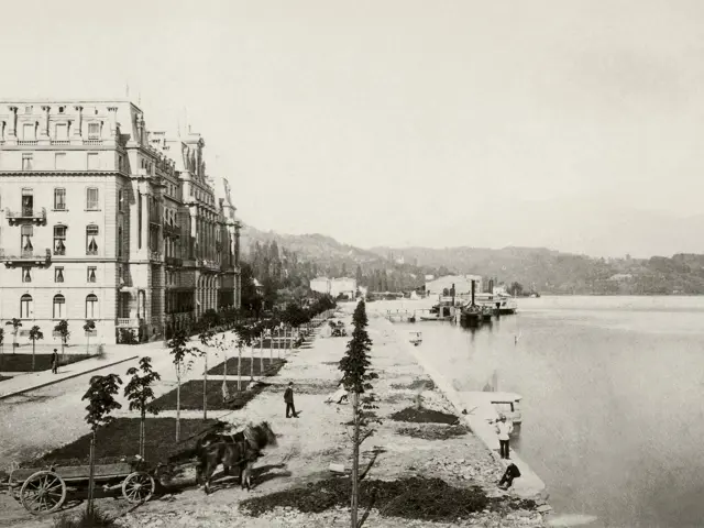 Grand Hotel National Luzern historisches Bild Nationalquai Luzern