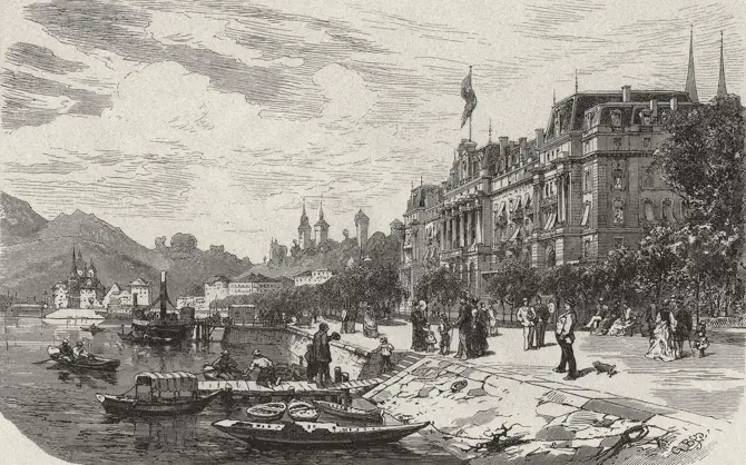 historisches Bild Nationalquai Luzern