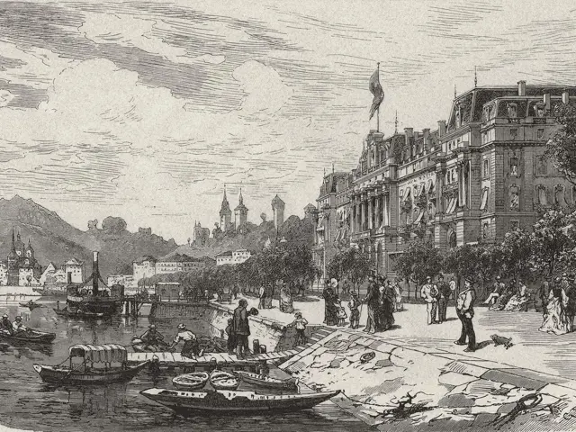 historisches Bild Nationalquai Luzern